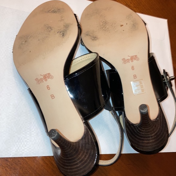 COACH. SIZE 6.  D’ORSAY SLINGBACK STRAPPY HEELS WITH CUTE BUCKLE ON SIDE. EUC - Picture 6 of 10